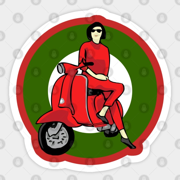 Scooter Girl Italiano Sticker by GBCDesign